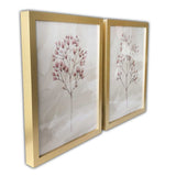 Set Of Two Two Piece Blush Pink Branch Framed Wall Art Picture Frame Graphic Art Wall Art - Homeroots - Flyclothing LLC
