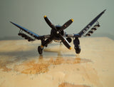 6" Blue Metal Hand Painted Model Airplane Tabletop Sculpture - Homeroots - Flyclothing LLC
