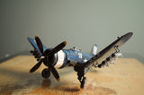 6" Blue Metal Hand Painted Model Airplane Tabletop Sculpture - Homeroots - Flyclothing LLC