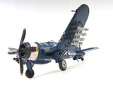 6" Blue Metal Hand Painted Model Airplane Tabletop Sculpture - Homeroots