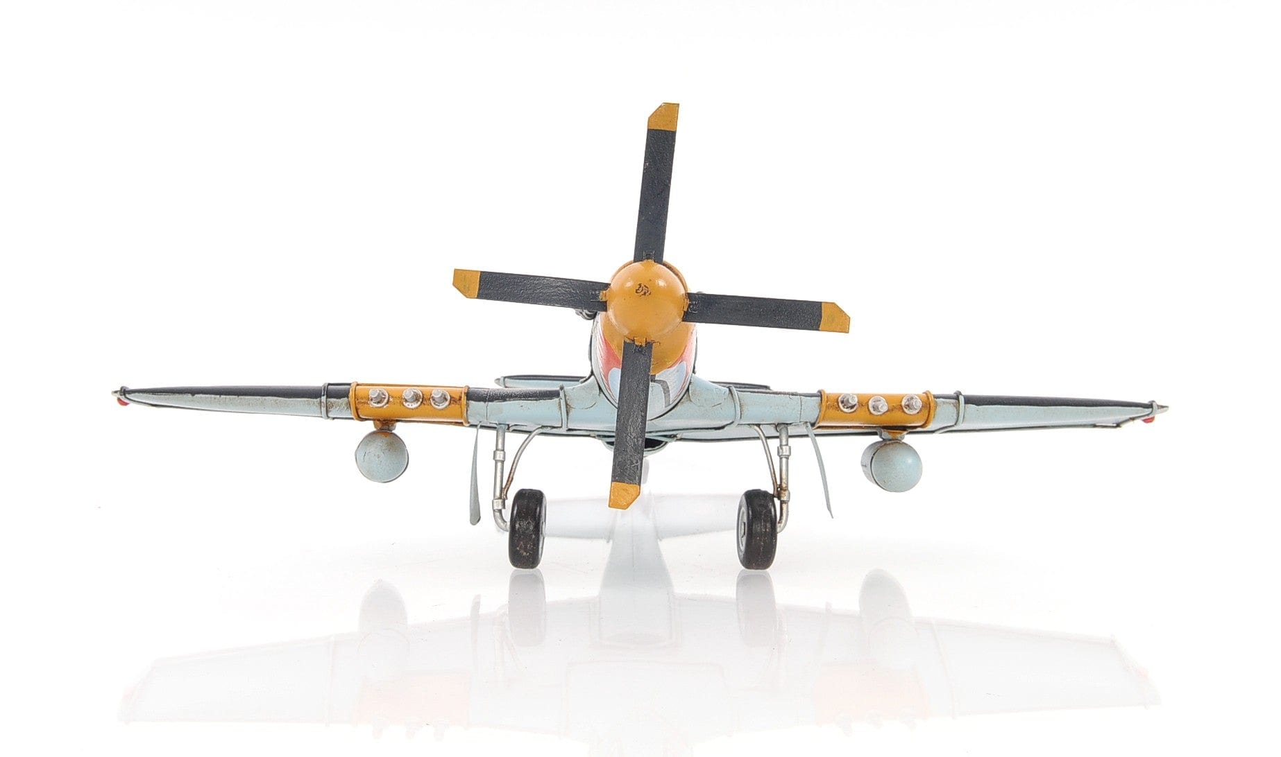 6" Steel Metal Airplane Hand Painted Decorative Airplane - Homeroots - Flyclothing LLC