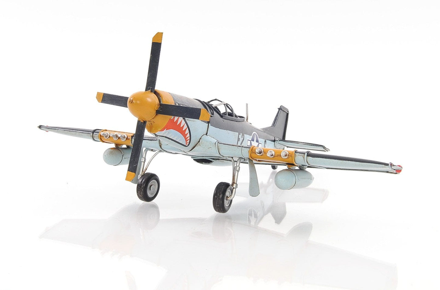 6" Steel Metal Airplane Hand Painted Decorative Airplane - Homeroots - Flyclothing LLC