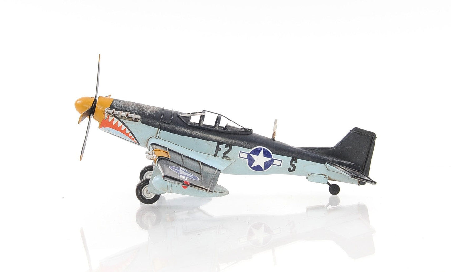 6" Steel Metal Airplane Hand Painted Decorative Airplane - Homeroots - Flyclothing LLC