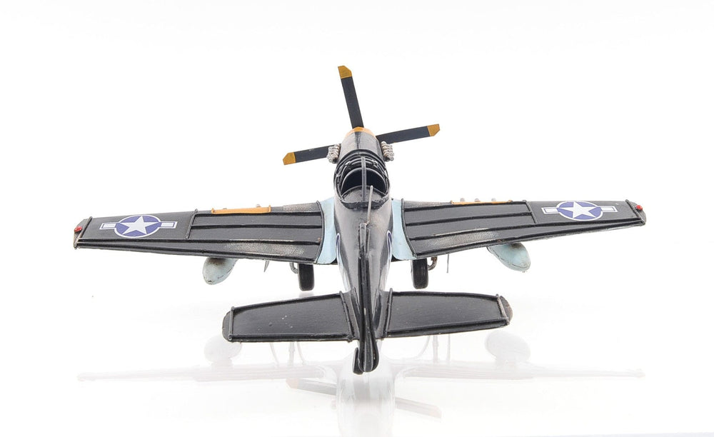 6" Steel Metal Airplane Hand Painted Decorative Airplane - Homeroots