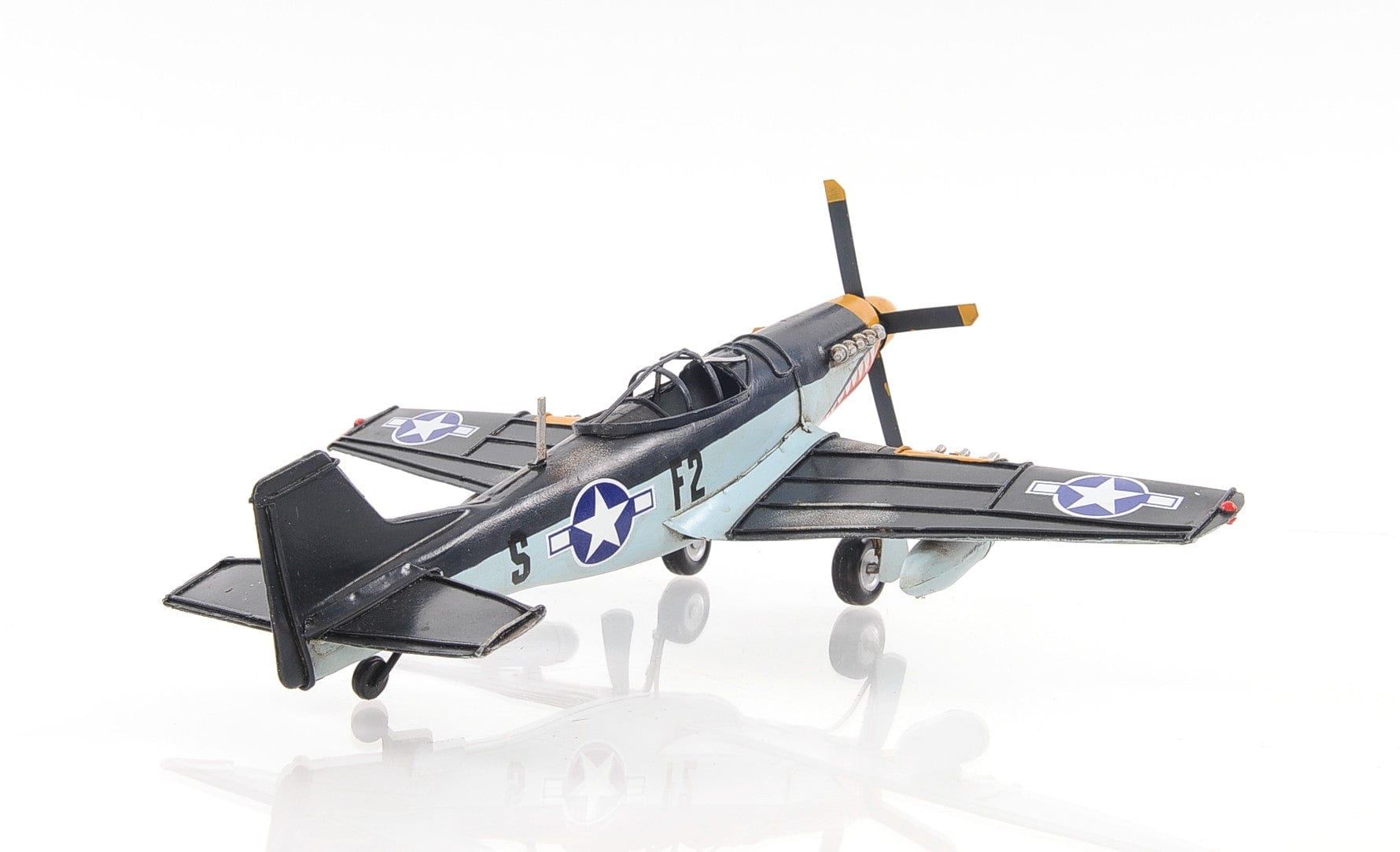 6" Steel Metal Airplane Hand Painted Decorative Airplane - Homeroots - Flyclothing LLC