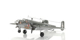 4" Gray and White Metal c1941 North American B-25 Mitchell Bomber Hand Painted Airplane Sculpture - Homeroots