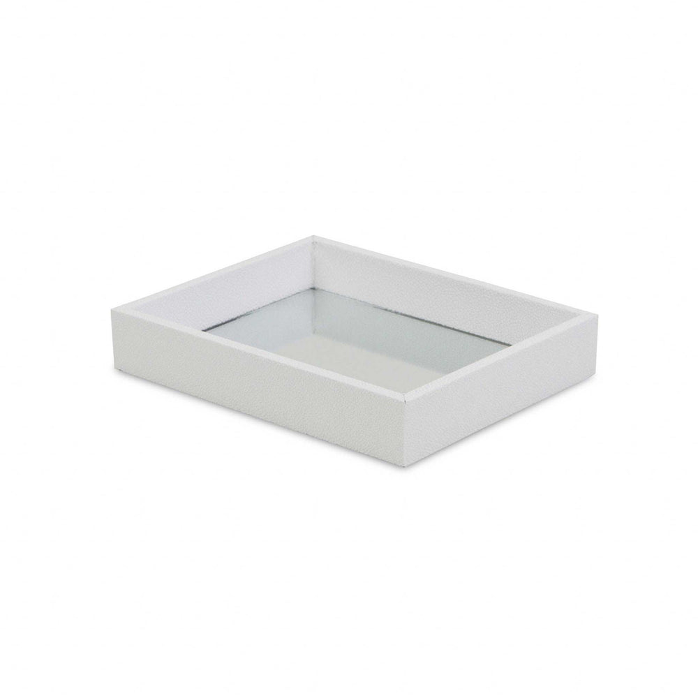 White Shagreen Mirrored Tray - Homeroots - Flyclothing LLC