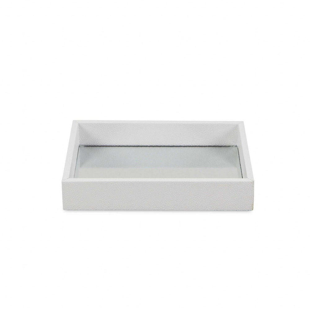 White Shagreen Mirrored Tray - Homeroots - Flyclothing LLC