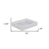 White Shagreen Mirrored Tray - Homeroots - Flyclothing LLC