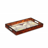World Map Vintage Burlwood Serving Tray - Homeroots