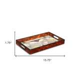 World Map Vintage Burlwood Serving Tray - Homeroots - Flyclothing LLC