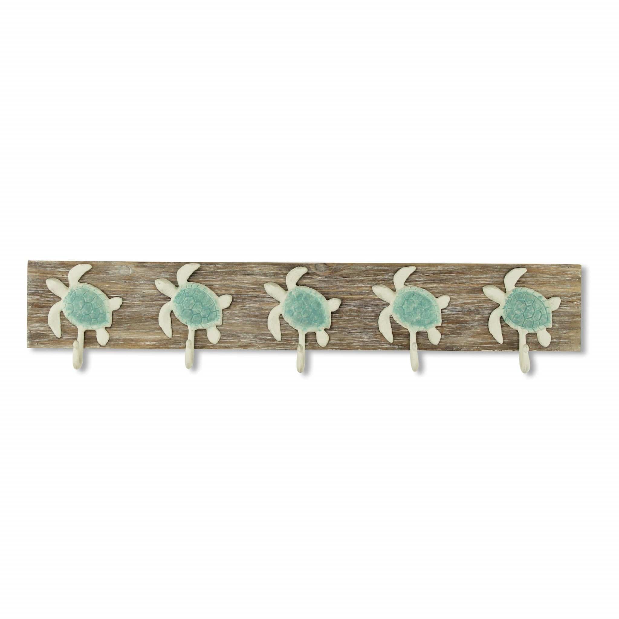 Coastal Sea Turtle Five Hook Coat Hanger - Homeroots