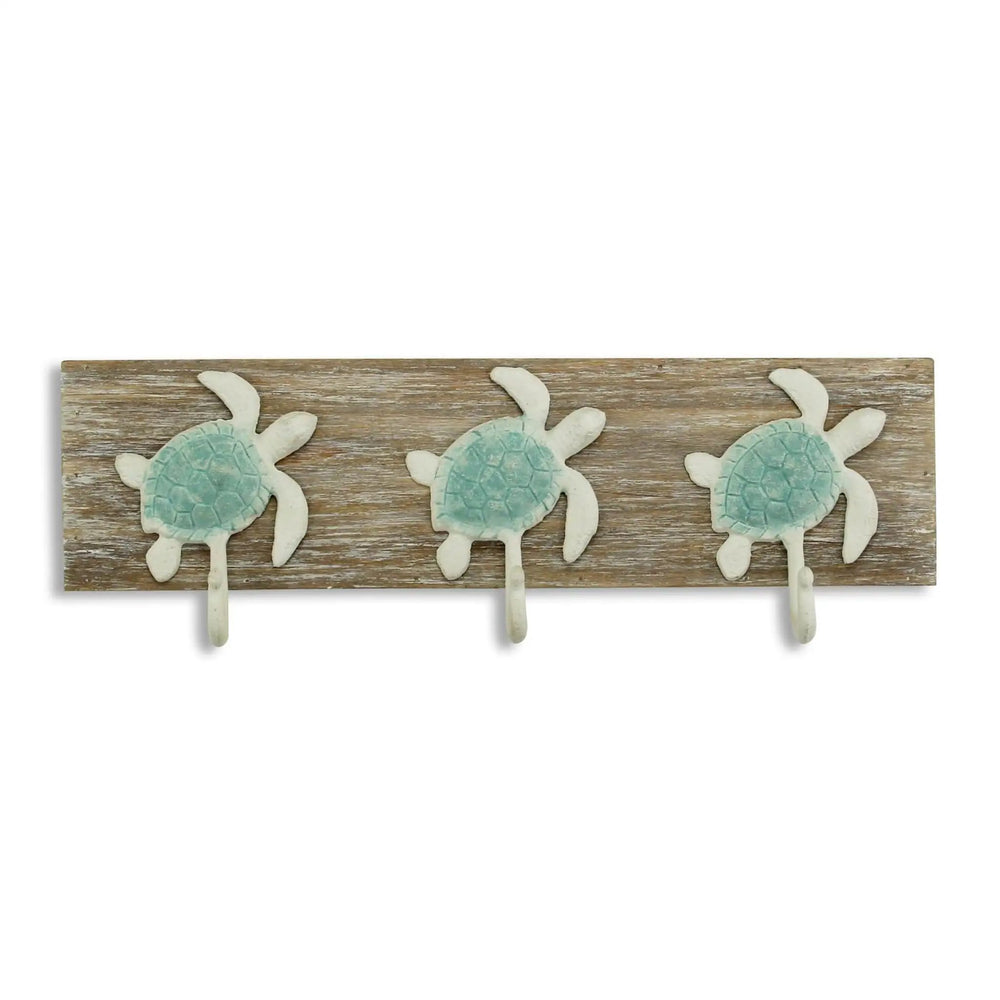 Coastal Sea Turtle Three Hook Coat Hanger - Homeroots