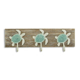 Coastal Sea Turtle Three Hook Coat Hanger - Homeroots