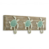 Coastal Sea Turtle Three Hook Coat Hanger - Homeroots