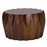 29" Brown Solid Wood Octagon Coffee Table - Homeroots