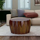 29" Brown Solid Wood Octagon Coffee Table - Homeroots