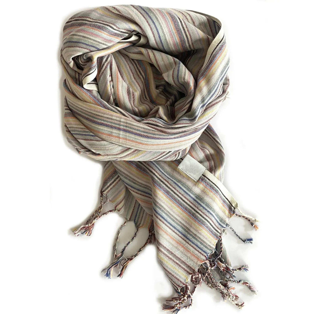 Multi Colored Striped Design Turkish Beach Blanket - Homeroots - Flyclothing LLC