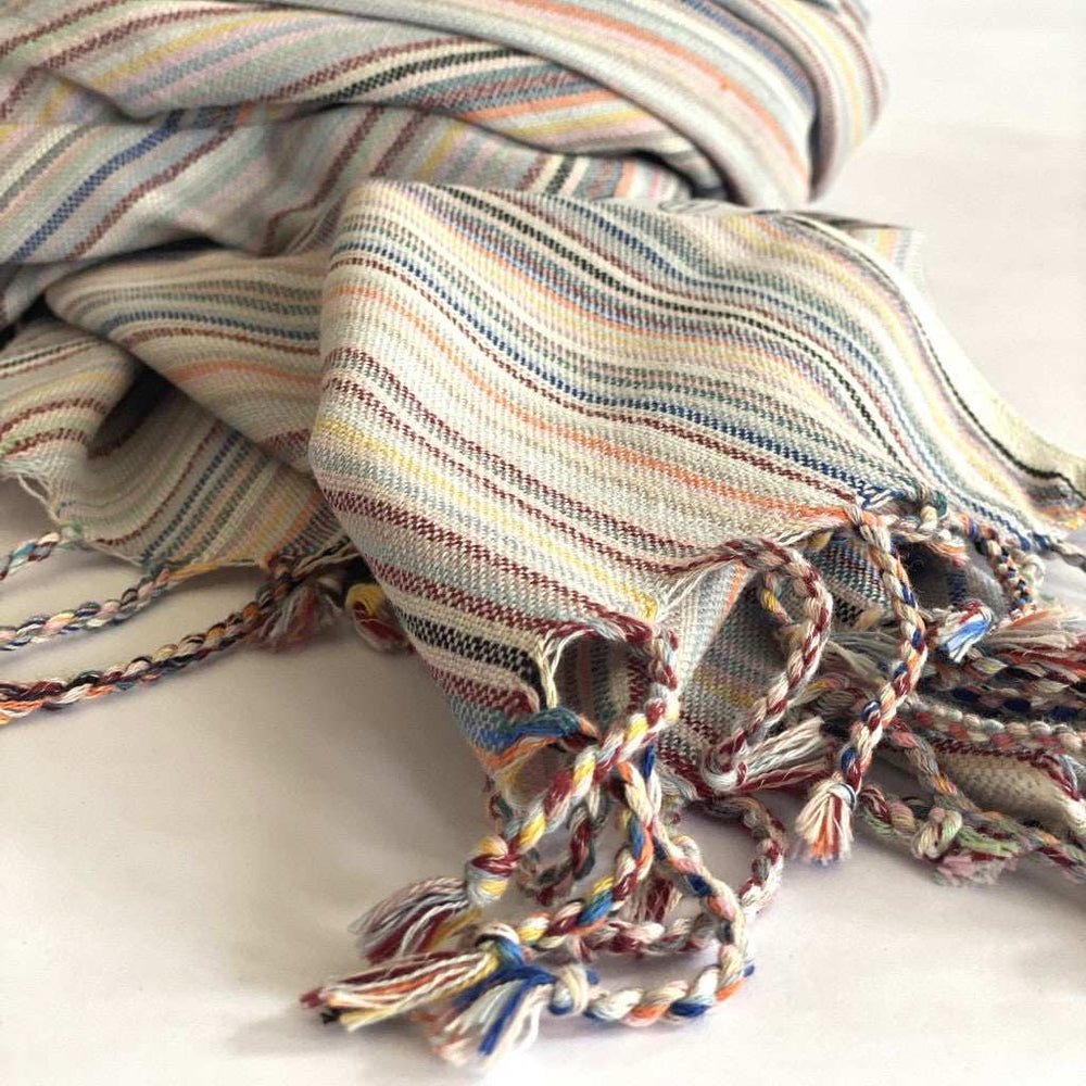 Multi Colored Striped Design Turkish Beach Blanket - Homeroots - Flyclothing LLC