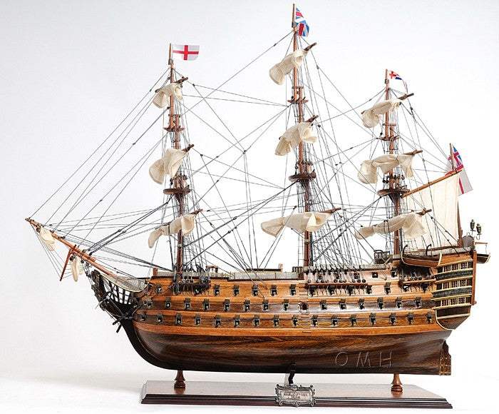 27" HMS Victory Hand Painted Ship Sculpture - Homeroots - Flyclothing LLC