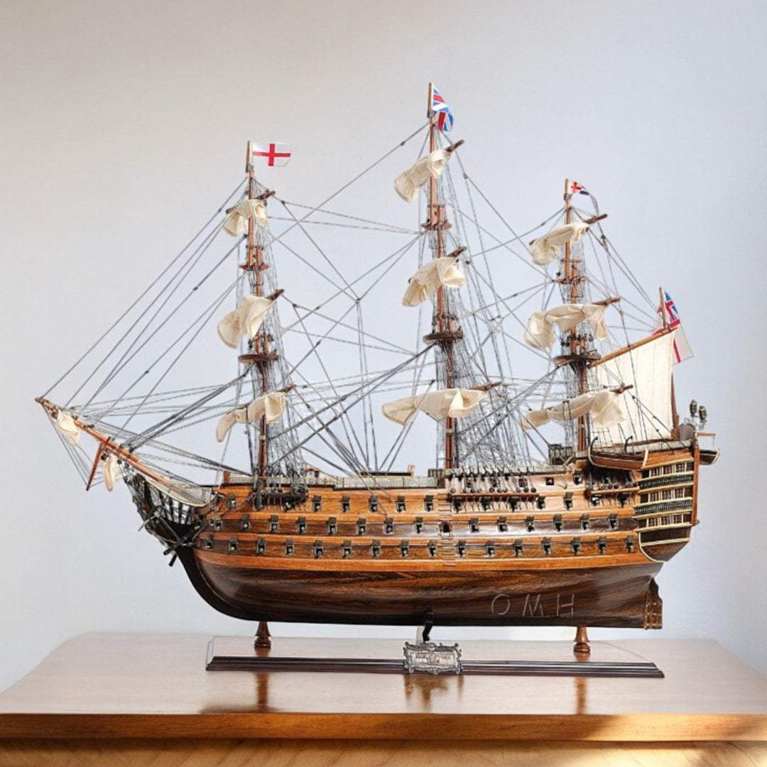 27" HMS Victory Hand Painted Ship Sculpture - Homeroots - Flyclothing LLC