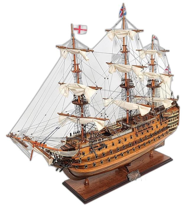 27" HMS Victory Hand Painted Ship Sculpture - Homeroots - Flyclothing LLC