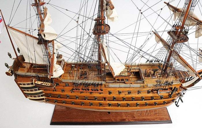 27" HMS Victory Hand Painted Ship Sculpture - Homeroots - Flyclothing LLC