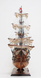 36" Wood Brown HMS Victory Hand Painted Decorative Boat - Homeroots