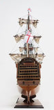 36" Wood Brown HMS Victory Hand Painted Decorative Boat - Homeroots