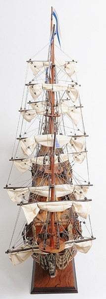 27" Wood Brown Solei Royal Medium Boat Hand Painted Decorative Boat - Homeroots - Flyclothing LLC