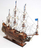 33" Brown Solei Royal Boat Hand Painted Decorative Boat - Homeroots - Flyclothing LLC