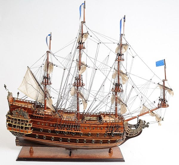 33" Brown Solei Royal Boat Hand Painted Decorative Boat - Homeroots - Flyclothing LLC