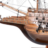 33" Wood Brown Sovereign of the Seas Hand Painted Boat Sculpture - Homeroots - Flyclothing LLC