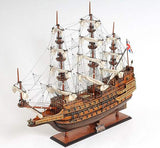 33" Wood Brown Sovereign of the Seas Hand Painted Boat Sculpture - Homeroots - Flyclothing LLC