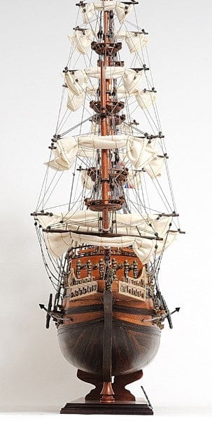 33" Wood Brown Sovereign of the Seas Hand Painted Boat Sculpture - Homeroots - Flyclothing LLC