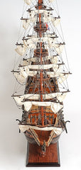33" Wood Brown Sovereign of the Seas Hand Painted Boat Sculpture