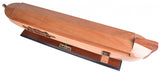 8" Wooden Manufactured Wood Hand Painted Decorative Boat - Homeroots