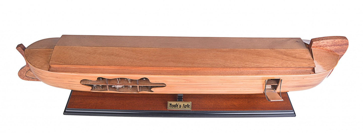 8" Wooden Manufactured Wood Hand Painted Decorative Boat - Homeroots - Flyclothing LLC