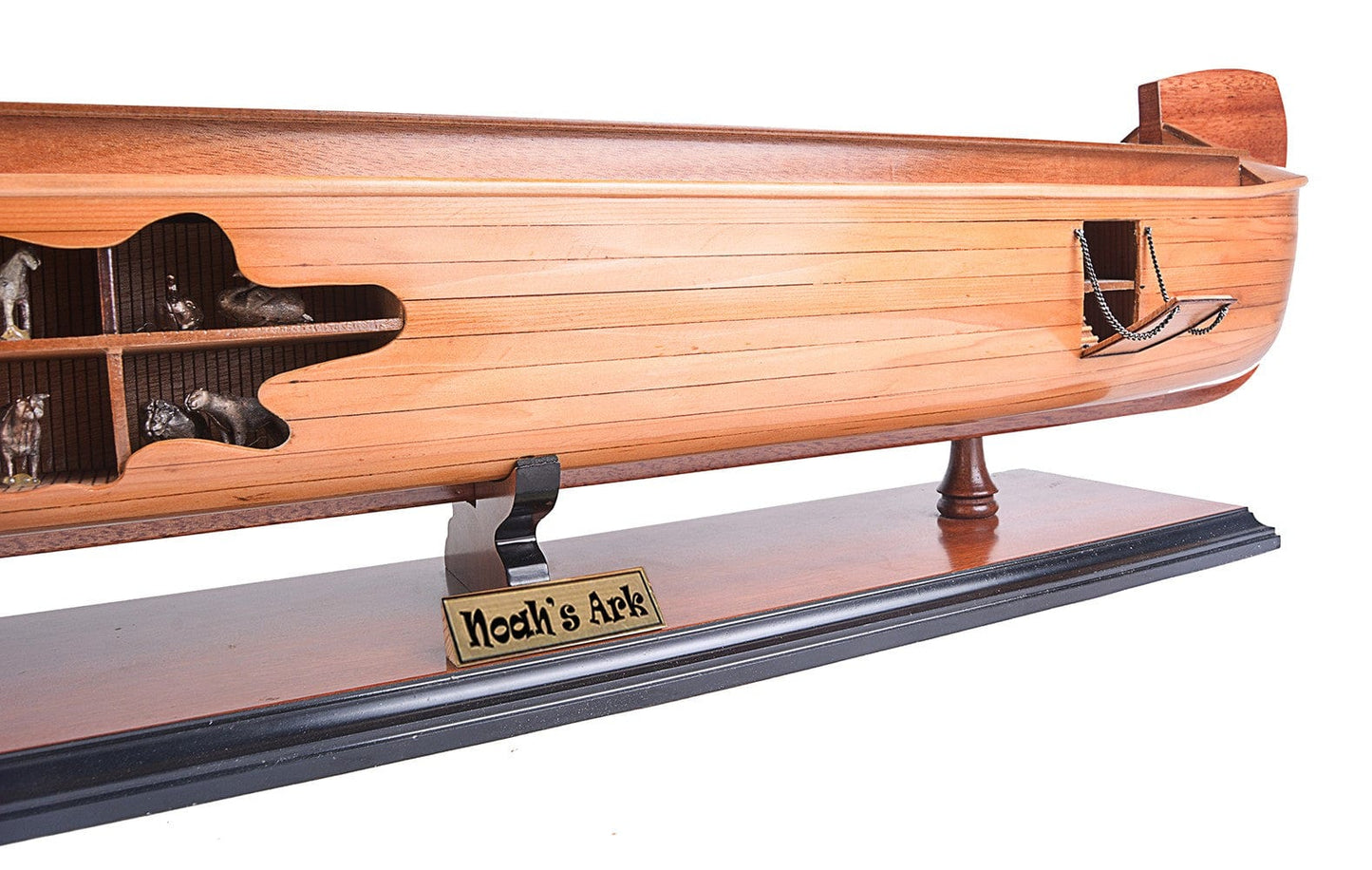 8" Wooden Manufactured Wood Hand Painted Decorative Boat - Homeroots - Flyclothing LLC