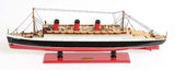 12" Black and Red RMS Queen Mary Large Boat Hand Painted Decorative Boat - Homeroots - Flyclothing LLC