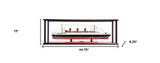 15" Black and Red RMS Queen Mary Large Display Case Hand Painted Decorative Boat with Case - Homeroots - Flyclothing LLC