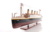 14" Black and Red 1912 RMS Titanic Large Boat Hand Painted Decorative Boat - Homeroots