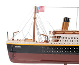 14" Black and Red 1912 RMS Titanic Large Boat Hand Painted Decorative Boat - Homeroots