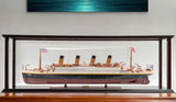 15" Black and Red 1912 RMS Titanic Large Display Case Boat Hand Painted Decorative Boat - Homeroots