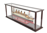 16" Black and Red 1912 RMS Titanic Medium Display Case Boat Hand Painted Decorative Boat - Homeroots