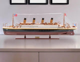 10" Black and Red 1912 RMS Titanic Small Boat Hand Painted Decorative Boat - Homeroots