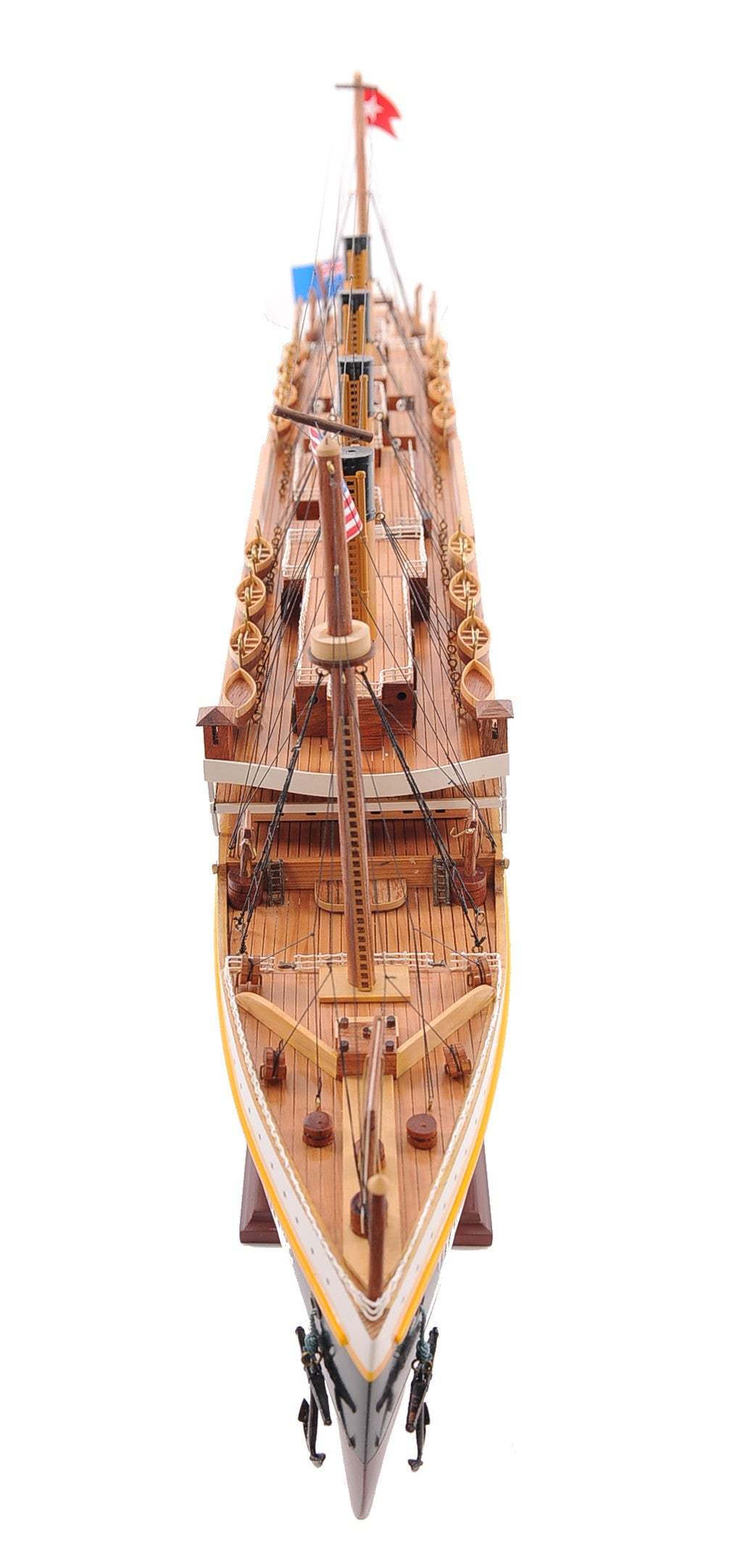 10" Black and Red 1912 RMS Titanic Small Boat Hand Painted Decorative Boat - Homeroots - Flyclothing LLC