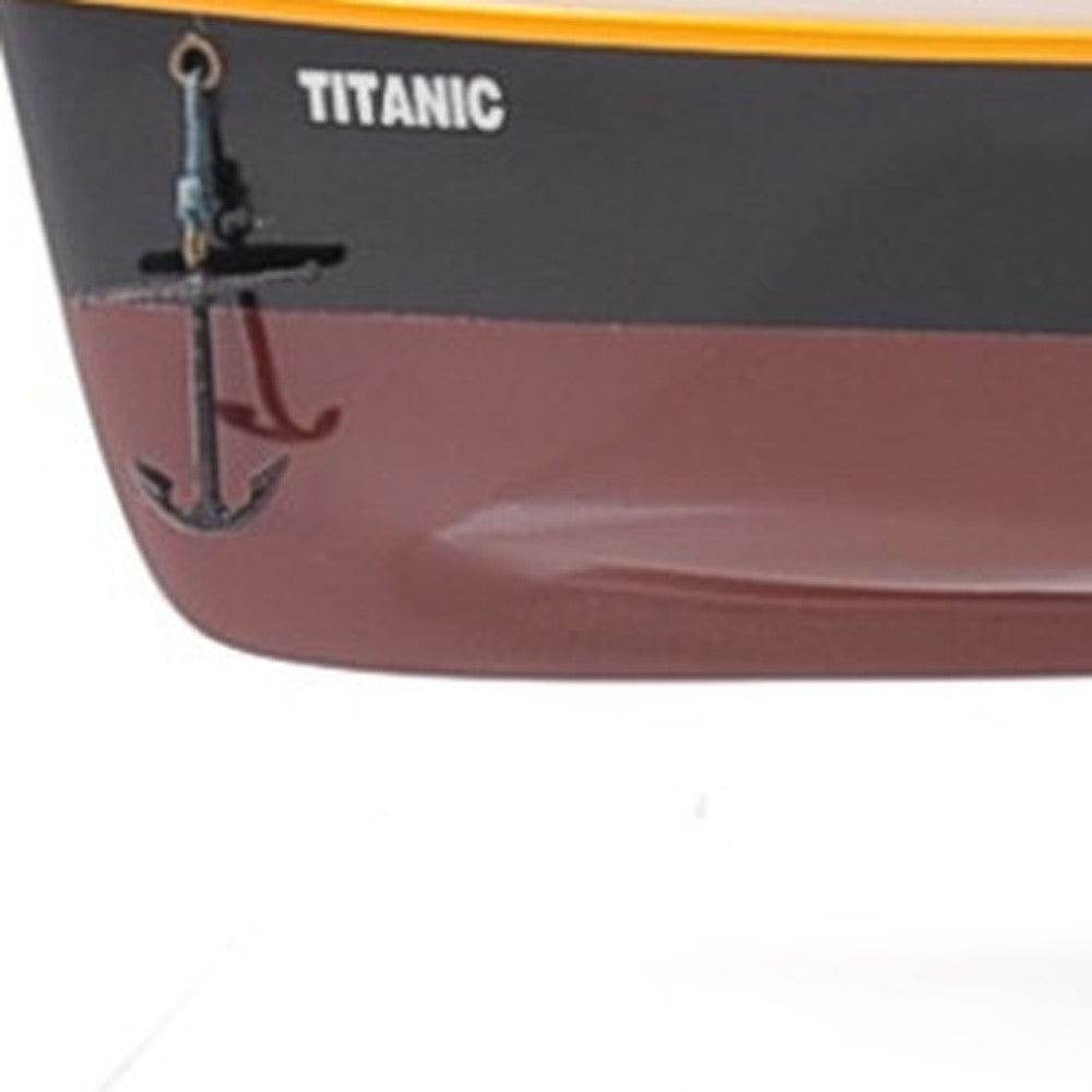 10" Black and Red 1912 RMS Titanic Small Boat Hand Painted Decorative Boat - Homeroots - Flyclothing LLC