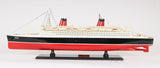 11" Black and Red SS France Boat Hand Painted Decorative Boat - Homeroots - Flyclothing LLC