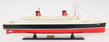 11" Black and Red SS France Boat Hand Painted Decorative Boat - Homeroots - Flyclothing LLC